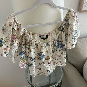 Floral Off-Shoulder Top - XS